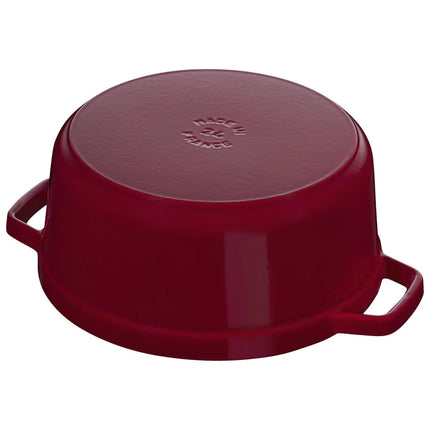 Staub braadpan La Cocotte Kersenrood onderzijde
