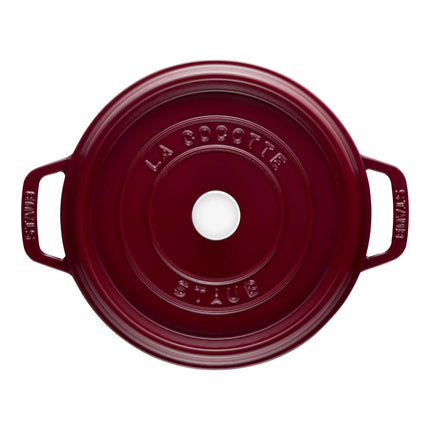 Staub braadpan La Cocotte Kersenrood bovenzijde