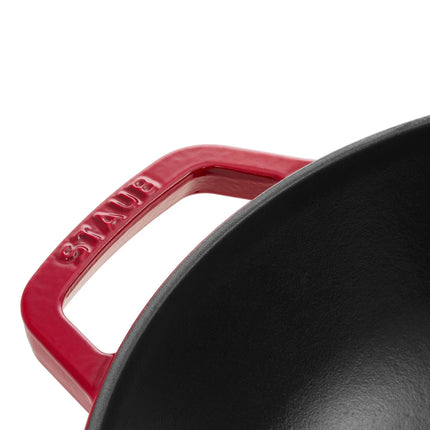 Staub Specialities Wok met glazen deksel Kersenrood 30cm