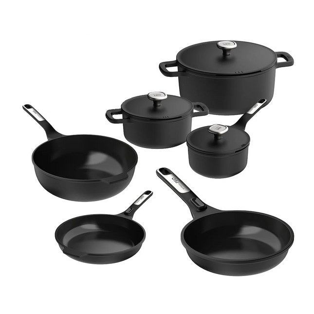 BergHOFF Leo Phantom Pannenset - 6 delig met gratis panbeschemerset!