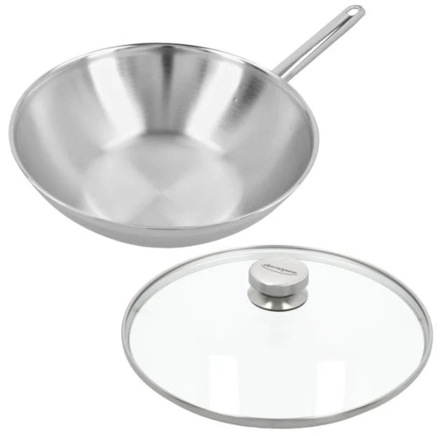 Demeyere Apollo 7 - Wok 30 cm - met glazen deksel