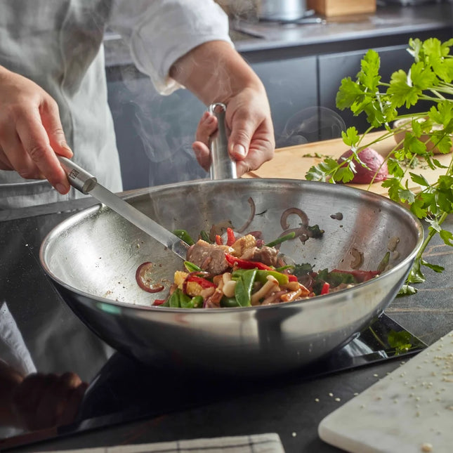 Demeyere Apollo 7 - Wok 30 cm - met glazen deksel
