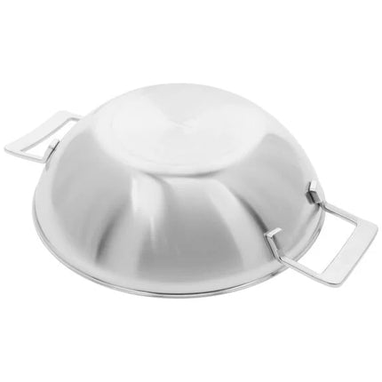 Demeyere Industry 5 RVS Wokpan - 30cm - 2 handvaten  - met Gratis glasdeksel