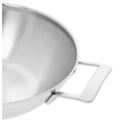 Demeyere Industry 5 RVS Wokpan - 30cm - 2 handvaten  - met Gratis glasdeksel