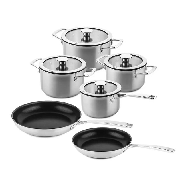 DUCQ Downdraft pannenset - 10delig - met glazen deksels