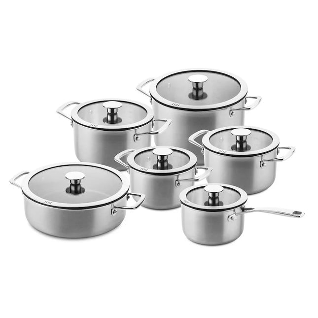 Ducq downdraft 6 delig pannenset
