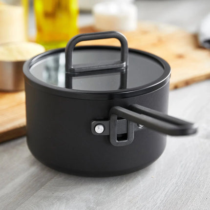 Greenpan Tucci pannenset 3-ply 11 delig - Zwart