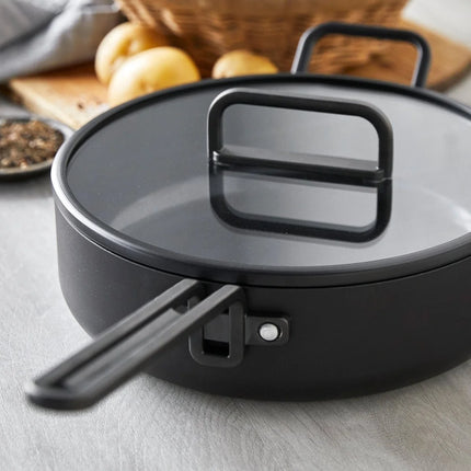 Greenpan Tucci pannenset 3-ply 11 delig - Zwart