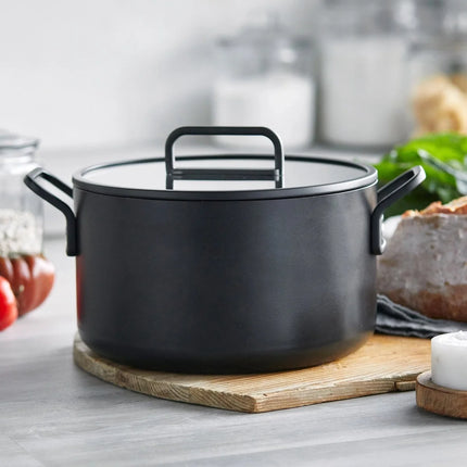 Greenpan Tucci pannenset 3-ply 11 delig - Zwart