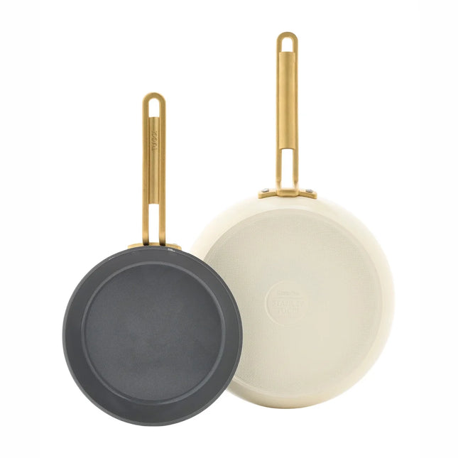 Greenpan Tucci 2-delige koekenpan set 20 en 26 cm - Wit