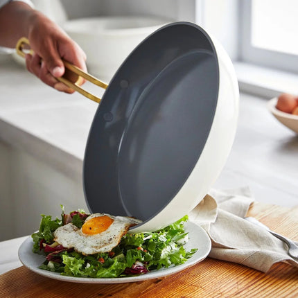 Greenpan Tucci 2-delige koekenpan set 20 en 26 cm - Wit