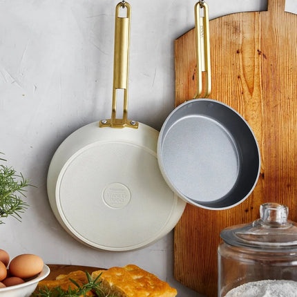 Greenpan Tucci 2-delige koekenpan set 20 en 26 cm - Wit