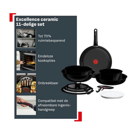 Tefal Excellence keramische pannenset 11 delig
