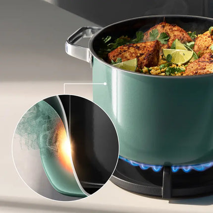 WMF Fusiontec Soeppan pastelgroen met glazen deksel 24cm / 6.4L